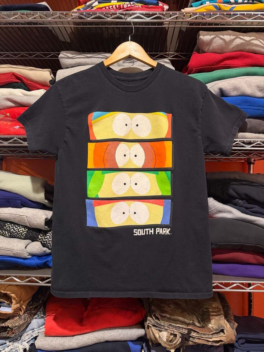 South Park Main Four Eyes Graphic T-Shirt Black Size Medium Men’s